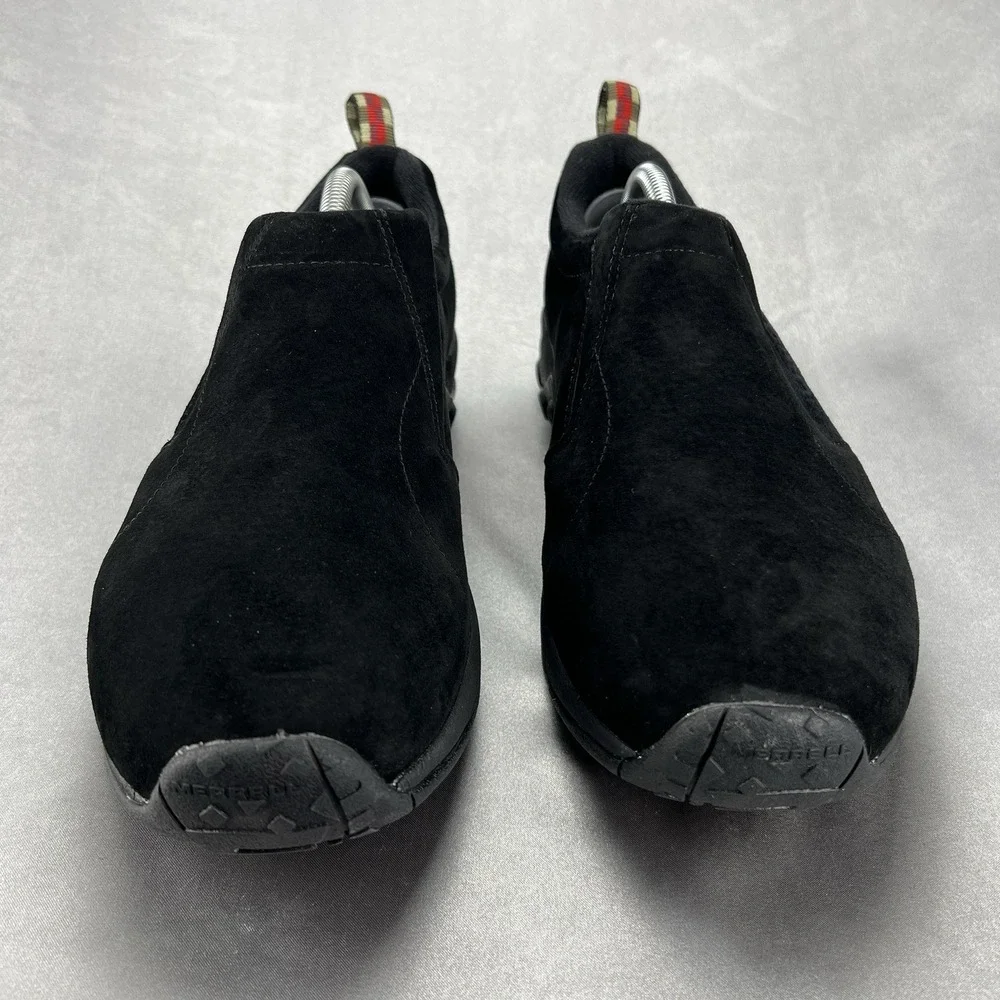 Merrell‎ Jungle Moc Shoes Mens 10.5 W Black Suede Slip On Comfort Casual J63815W